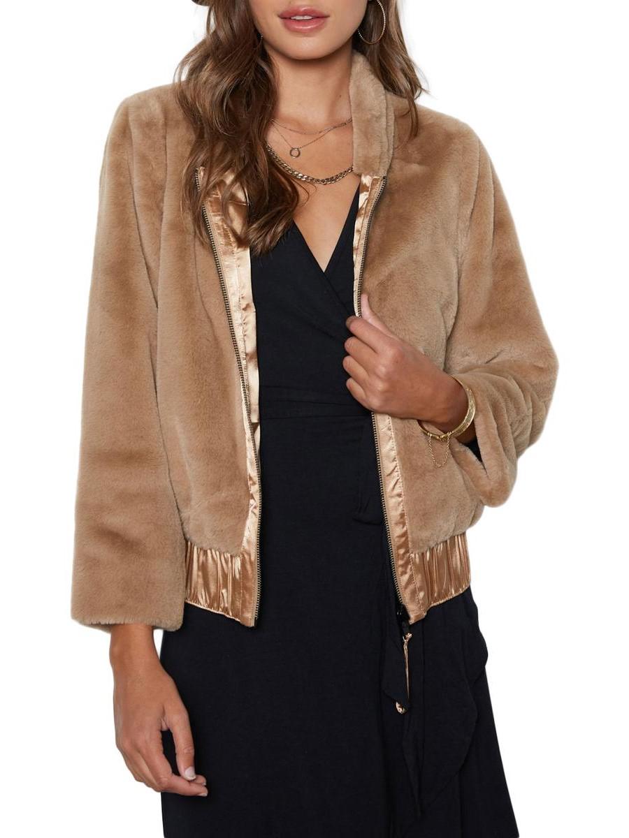 Tart - Meryl Cropped Reversible Faux Fur Coat - Sz L
