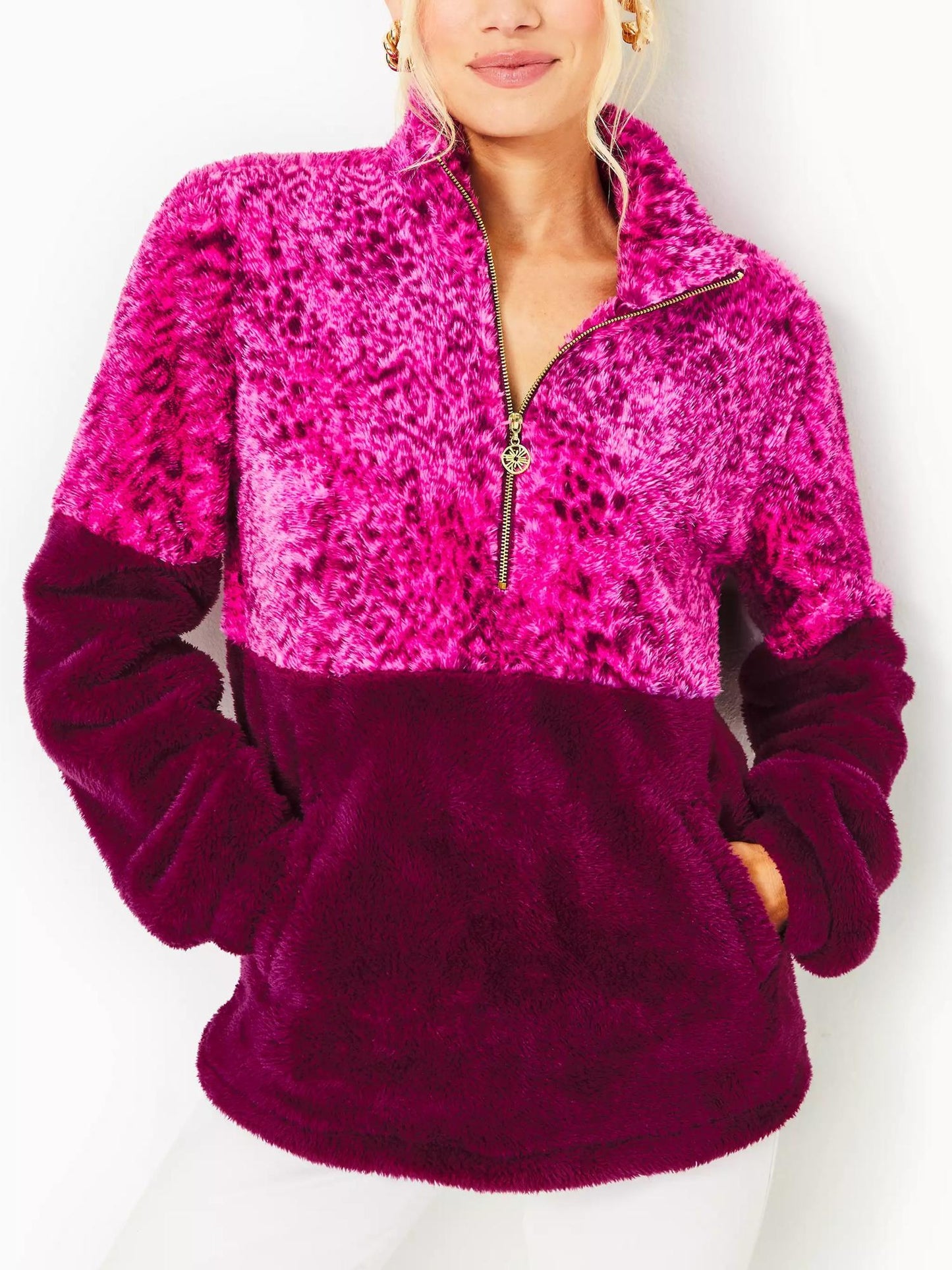 Lilly Pulitzer - Keala Half-Zip Sherpa Popover - Sz M