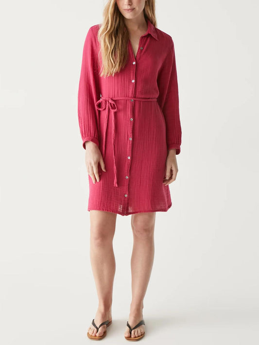 Michael Stars - Polly Gauze Shirt Dress - Sz S