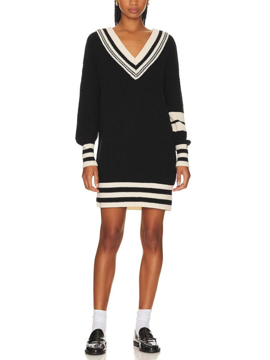 Steve Madden - Collen V-Neck Long Sleeve Sweater Dress - Sz M