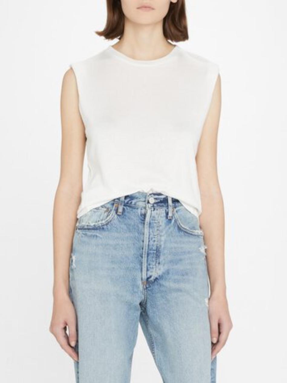 Rachel Zoe - Simone Gathered Shoulder Muscle Tee - Sz XL