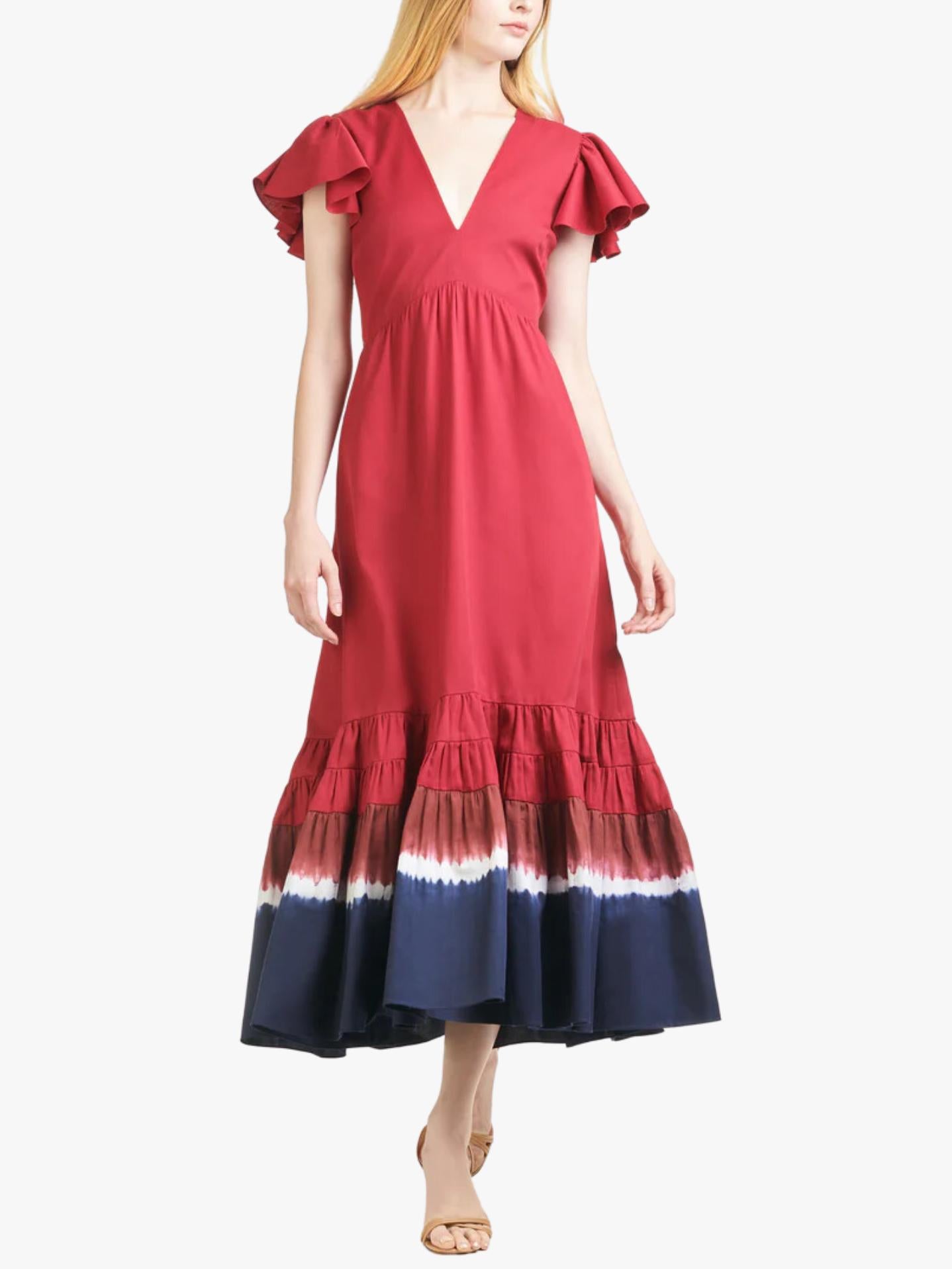Sachin & Babi - Paloma Cap Sleeve A-Lines Maxi Dress - Sz 12