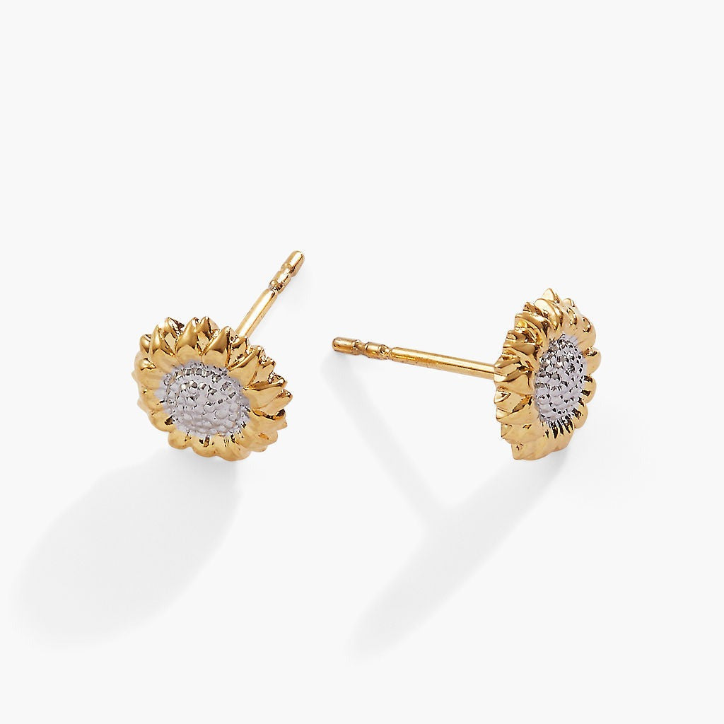 Alex and Ani Sunflower Mini Stud Earrings