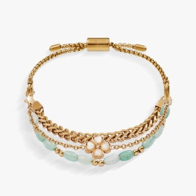 Alex and Ani Stranded Four Leaf Clover Bracelet Set
