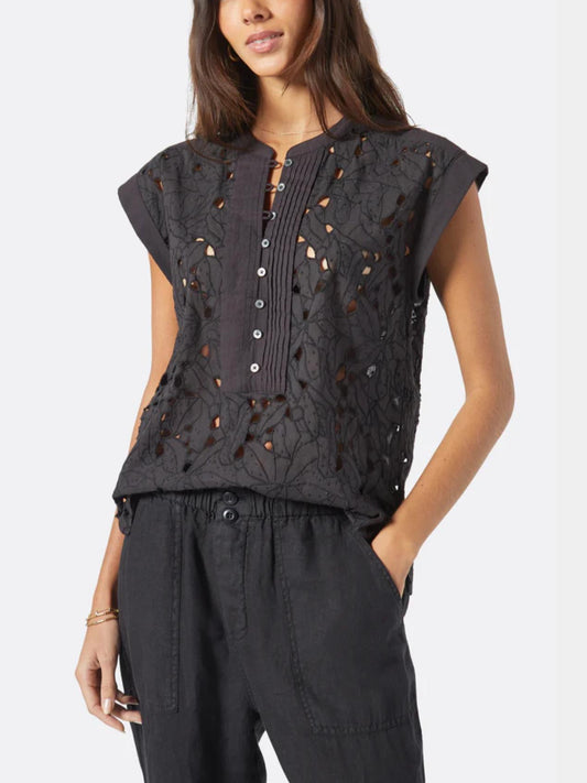 Joie - Esine Cut-Out Cotton Top - Sz S