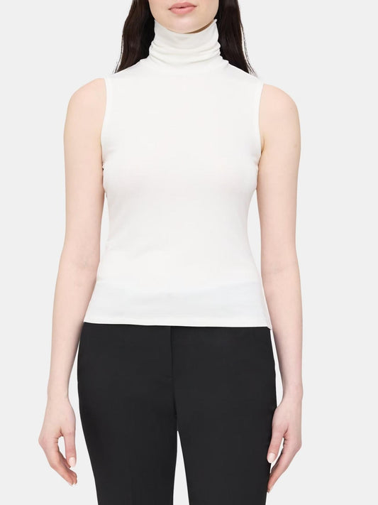 Theory - Sleeveless Turtleneck Rib Knit Top - Sz M