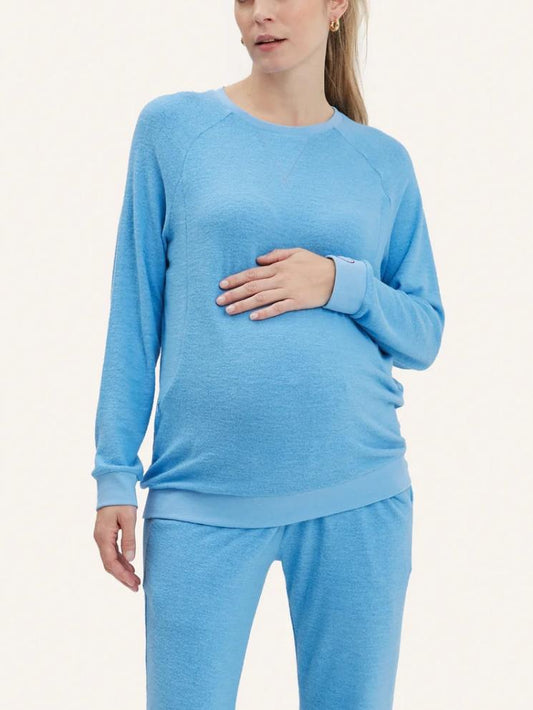 Nom Maternity - Heart On My Sleeve Nursing Sweatshirt - Sz MM