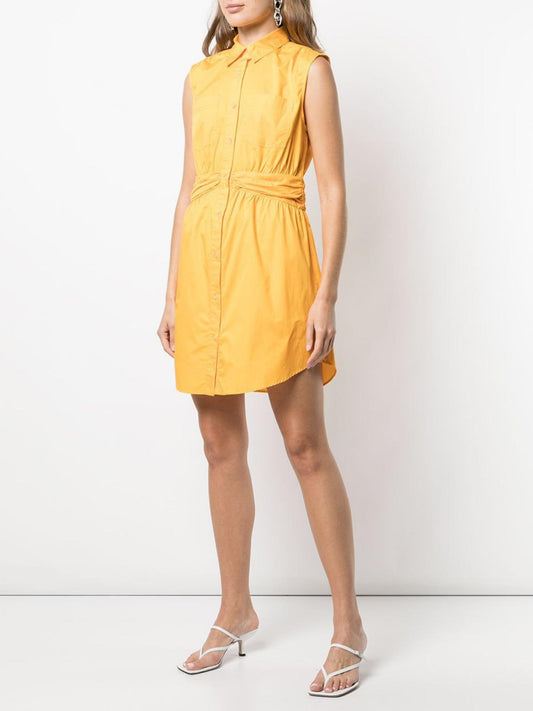 Derek Lam 10 Crosby - Gathered Waisttband Shirtdress - Sz 4