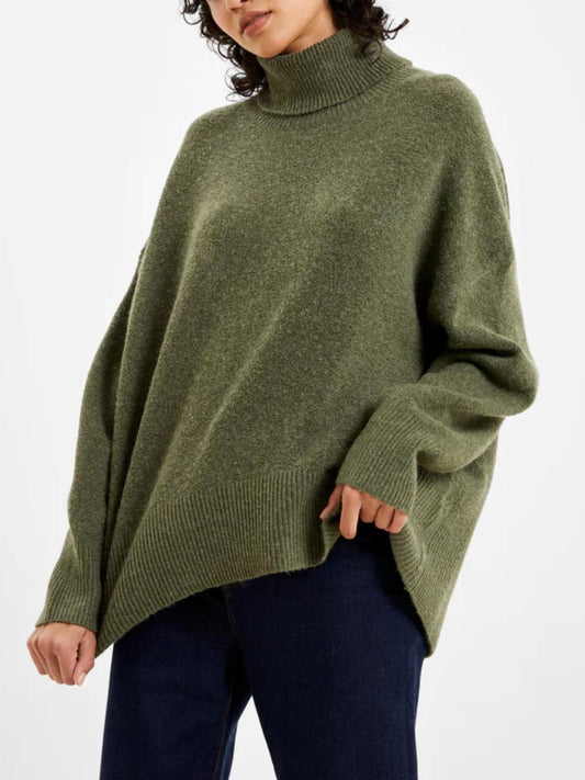 French Connection - Vhari Long Sleeve High Neck Wool Blend Sweater - Sz S