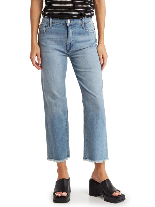 Hudson Jeans - Noa High-Rise Straight Leg Raw Hem Jeans - Sz 25