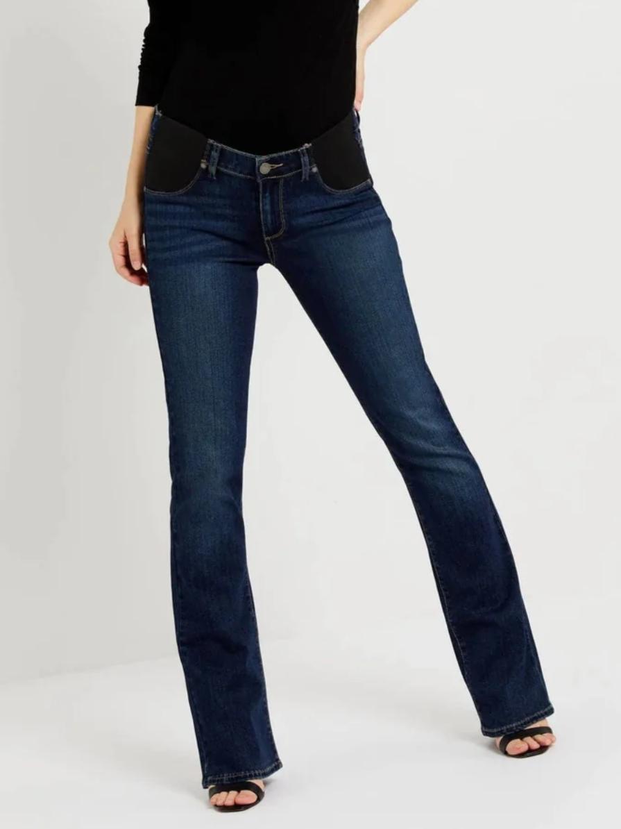 Paige - Manhattan Side Panel Mid-Rise Bootcut Maternity Jeans - Sz 30M