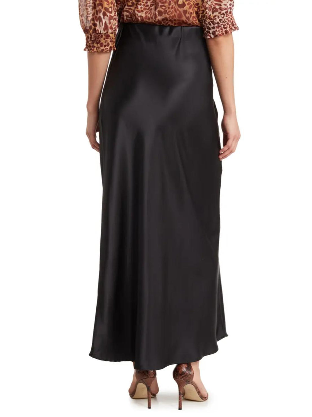 Renee C - Silky Satin Maxi Skirt - Sz S