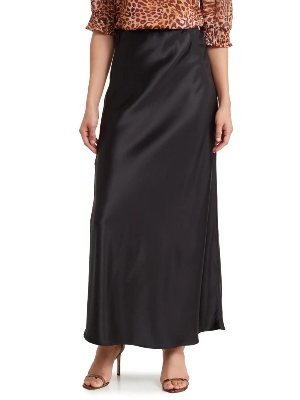 Renee C - Silky Satin Maxi Skirt - Sz S