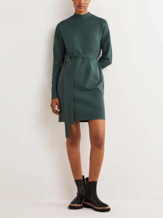 Boden - Long Sleeve High Neck Knit Shift Dress - Sz 12