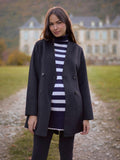 Seraphine - Chandler Double Breasted Wool Coat - Black