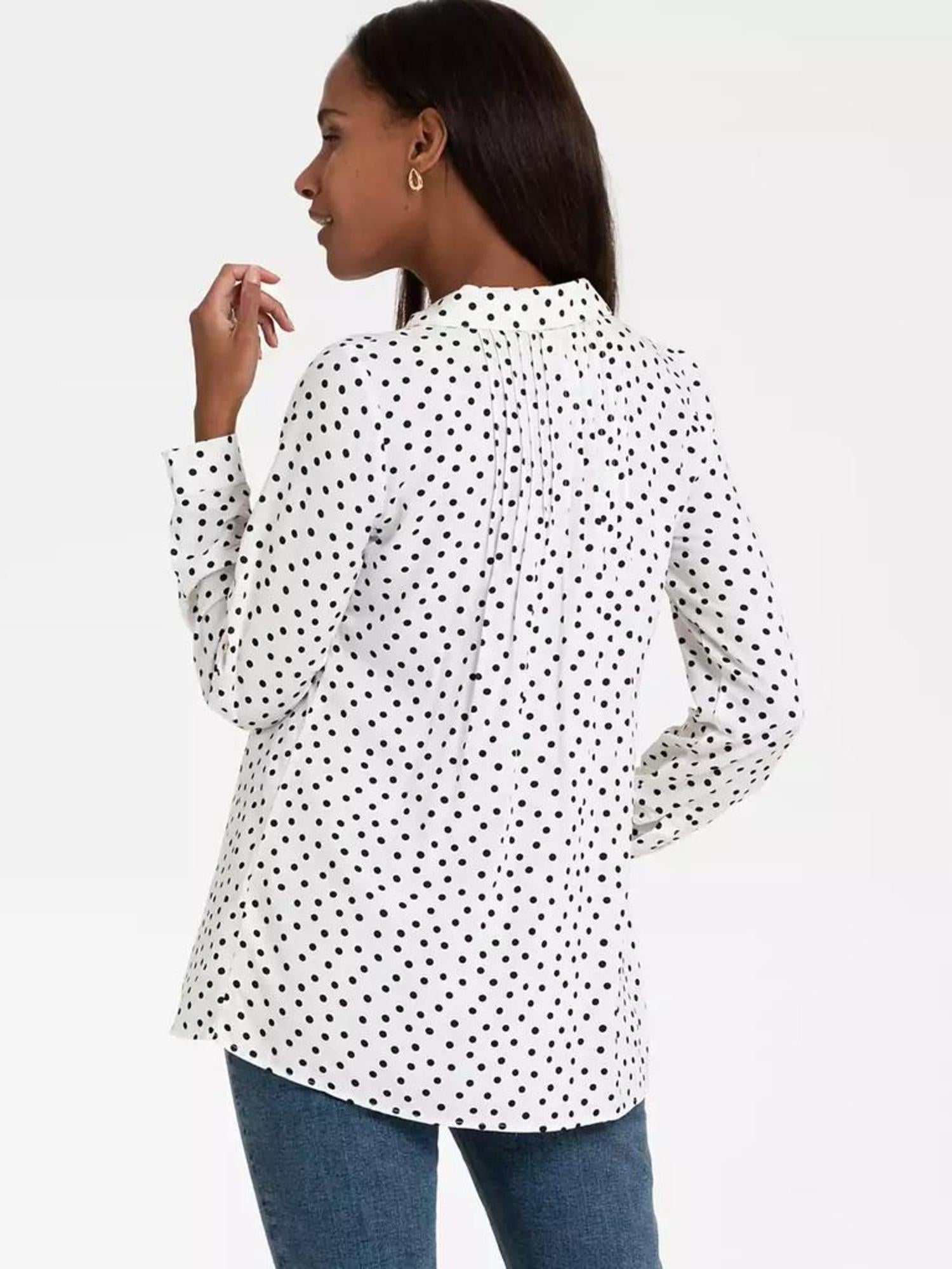 Seraphine - Happy Pleated Button-Up Shirt