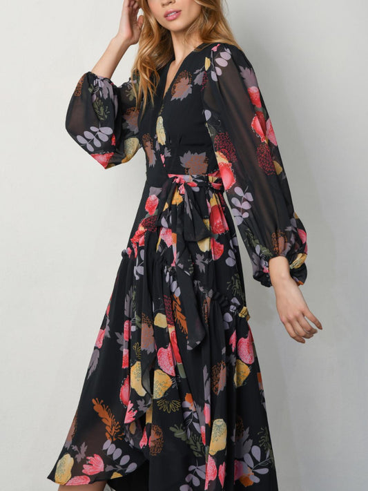 Hutch - Nina Balloon Sleeve Wrap Dress - Sz S