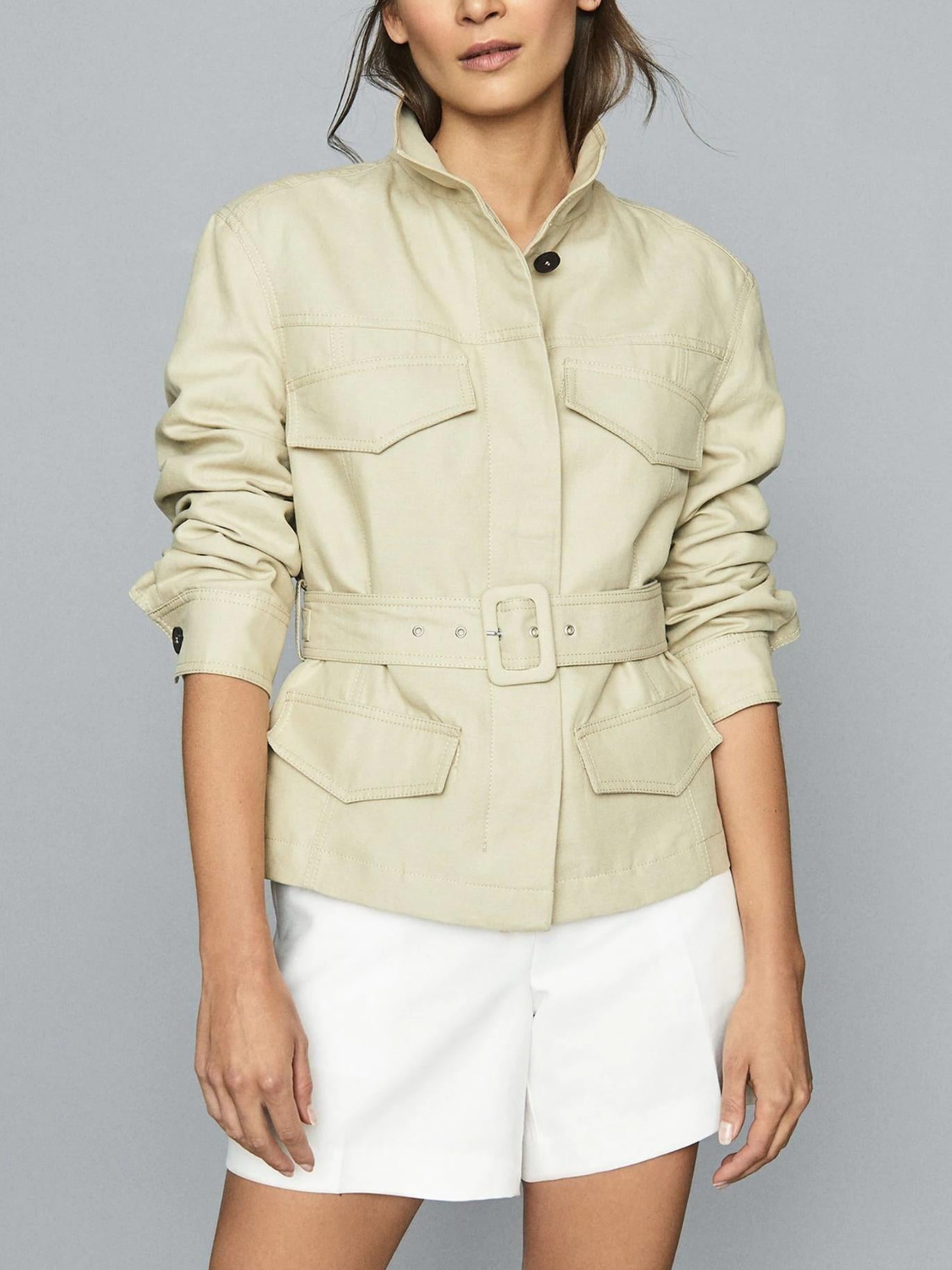 Reiss - Eden Cotton Blend Utility Jacket - Sz 2