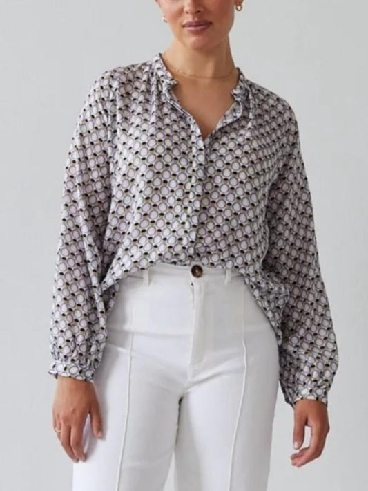 Brass - The Blouson Long Sleeve Blouse - Sz S