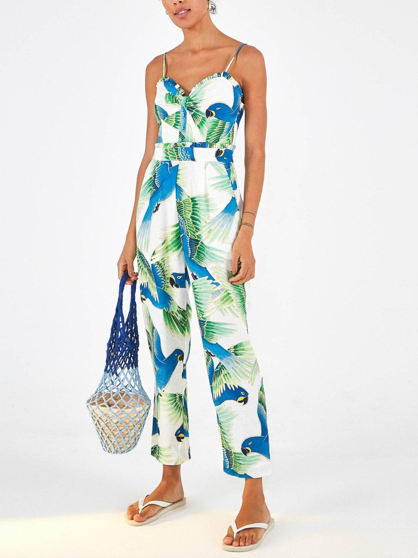 FARM Rio - Spaghetti Strap Araras Jumpsuit - Sz M