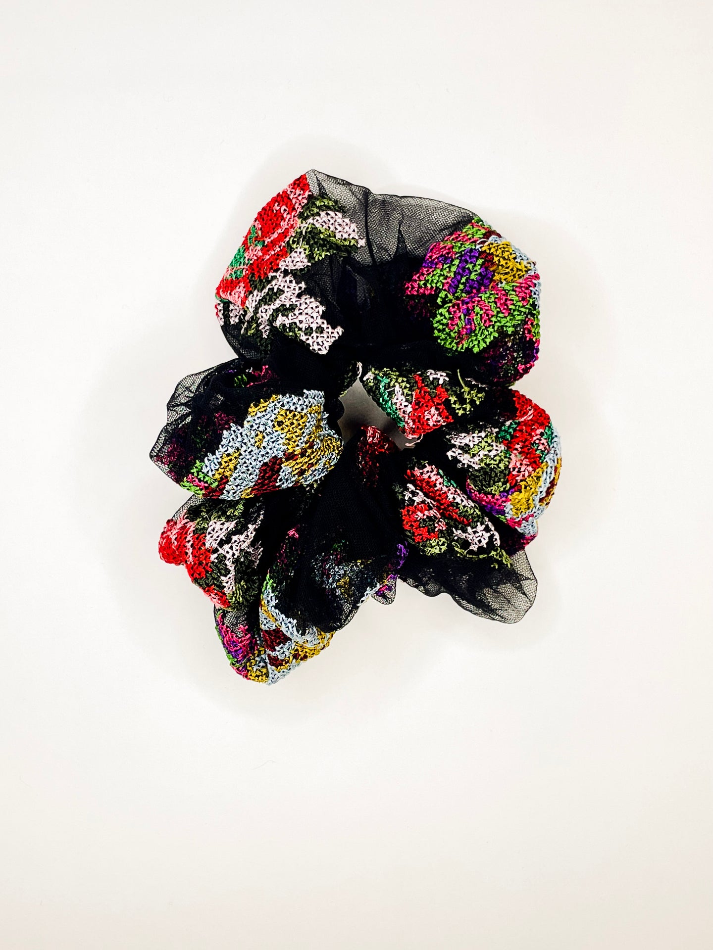 Upcycled Scrunchie - Floral Lace