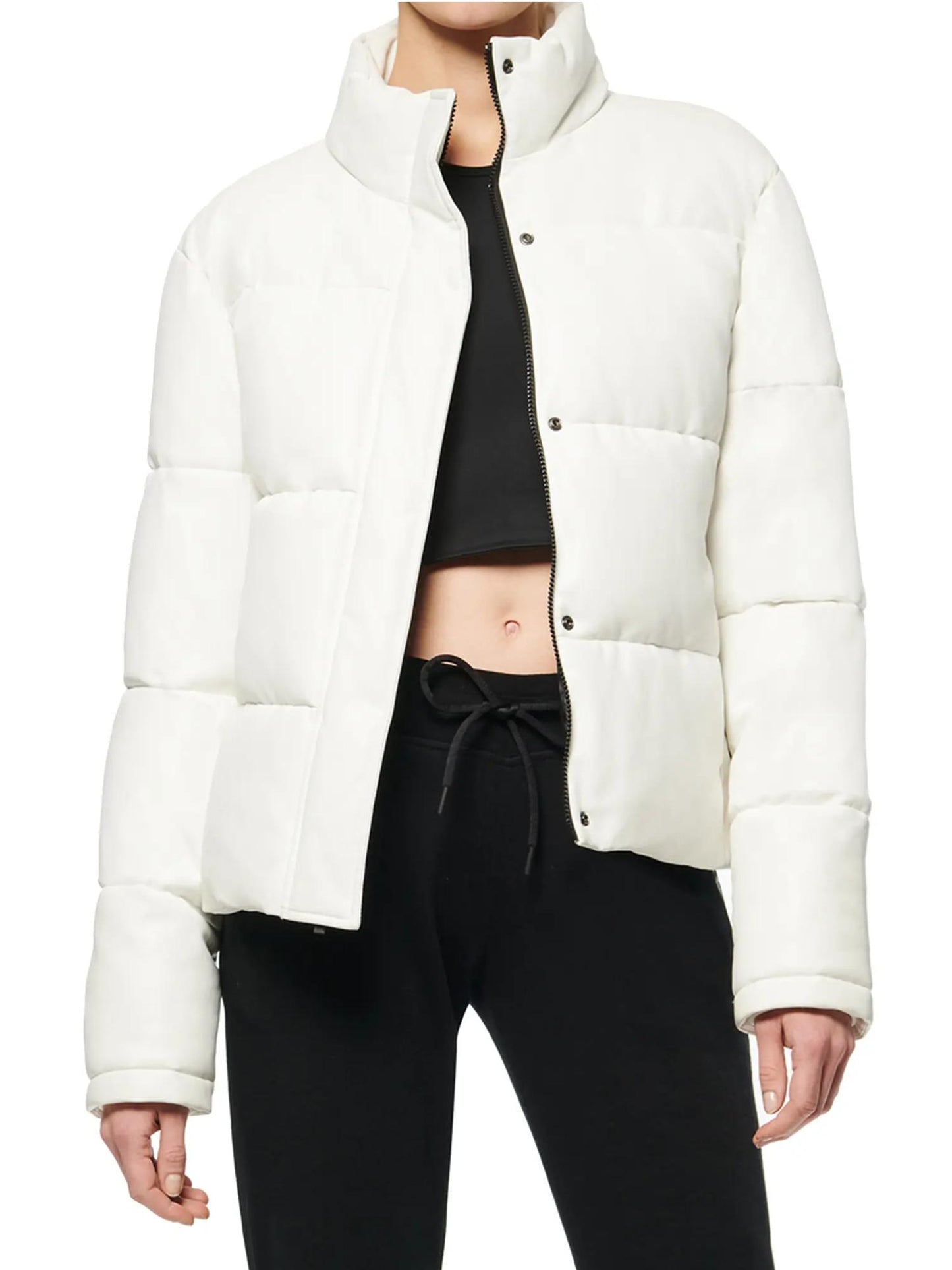 Marc New York - Faux Leather Puffer Jacket - Sz M