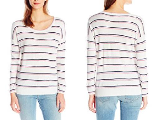 Joie - Long Sleeve Crew Neck Striped Tee - Sz S