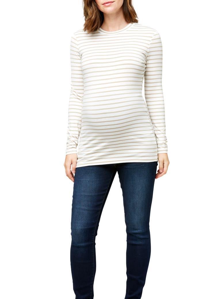 Nom Maternity - Liv Longsleeve Crew Neck Tee - Sz LM