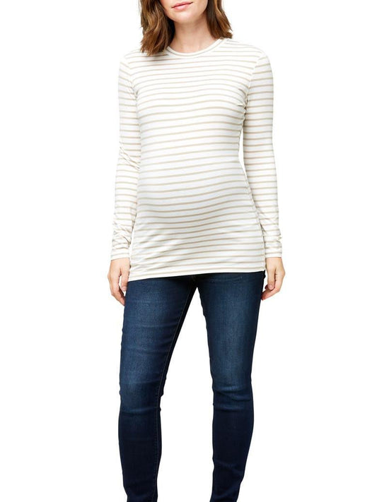 Nom Maternity - Liv Longsleeve Crew Neck Tee - Sz LM