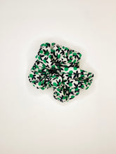 Load image into Gallery viewer, Upcycled Scrunchie - White/Green/Black
