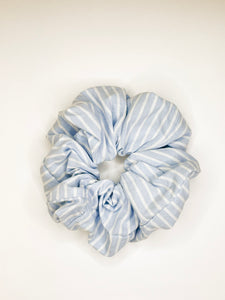 Upcycled Scrunchie - Light Blue/Stripe