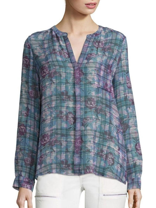 Joie - Long Sleeve Split Neck Blouse - Sz S