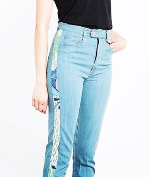 Oula - High-Waisted Skinny Wax Printed Jeans - Sz 8