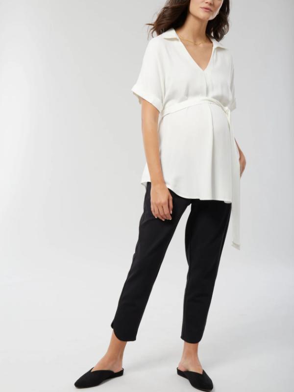 Ingrid & Isabel - Popover Tie Waist Bloues - Sz XLM