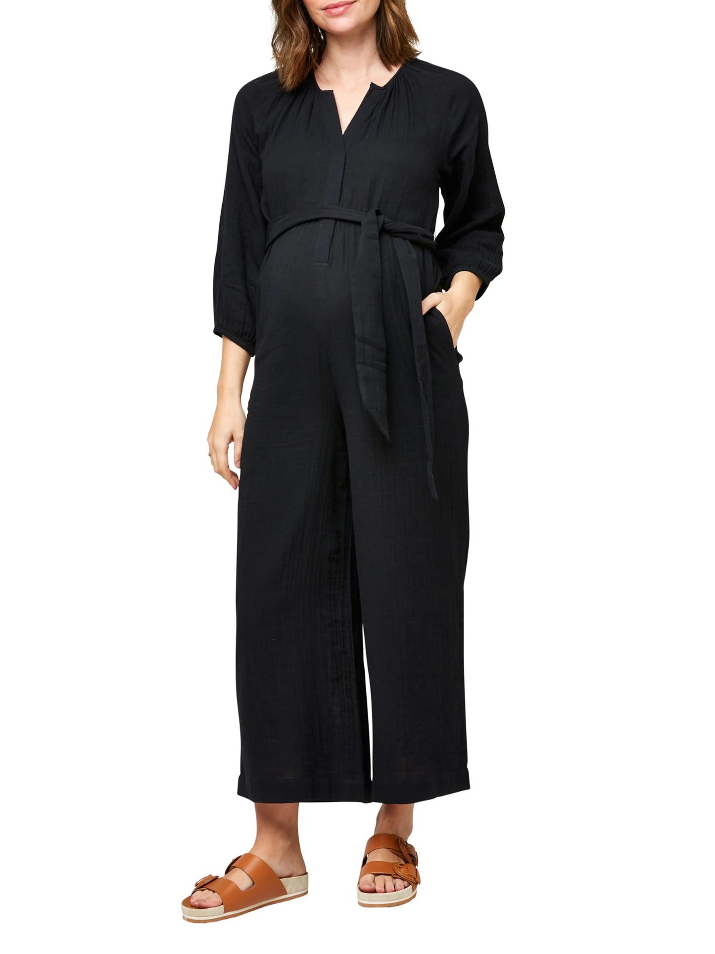 Nom Maternity - Alma Nursing Maternity Nursing Jumpsuit - Sz SM