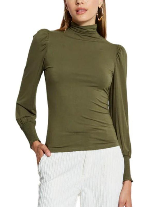 Elie Tahari - Puff Sleeve Knit Turtleneck - Sz S