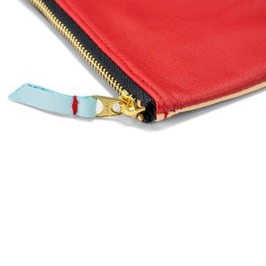 Certain Standard Leather Pouch - Red/Blush