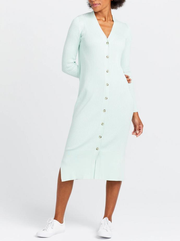 Brass - The Ribbed Cardigan Sweater Dress - Sz XL