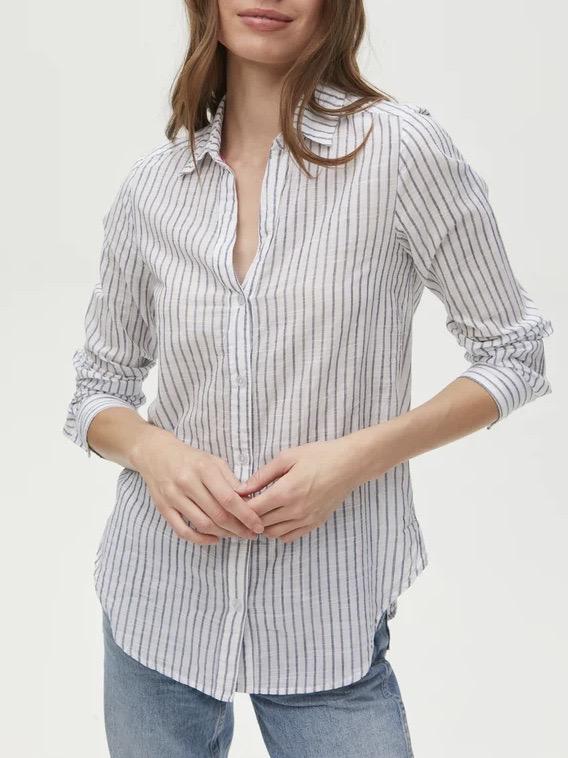 Michael Stars - Joanna Lightweight Button Down Shirt - Sz S