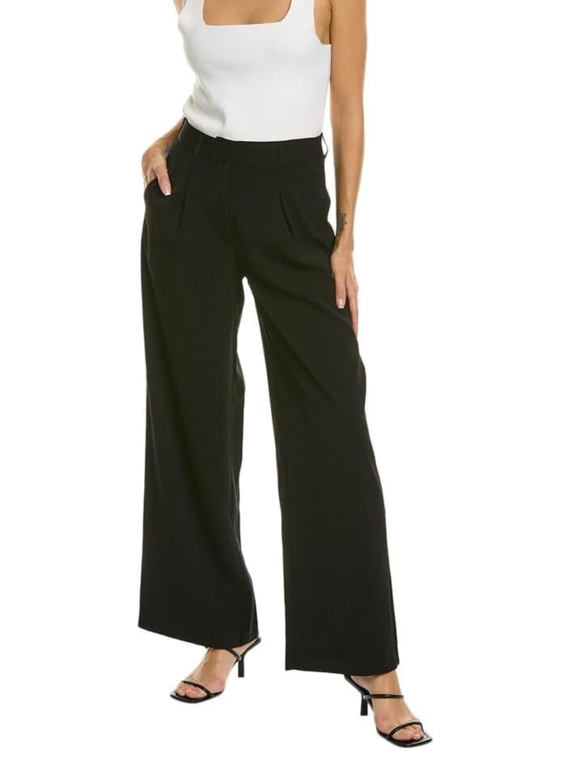 Max Studio - Soft Twill High-Rise Trouser Pants - Sz M