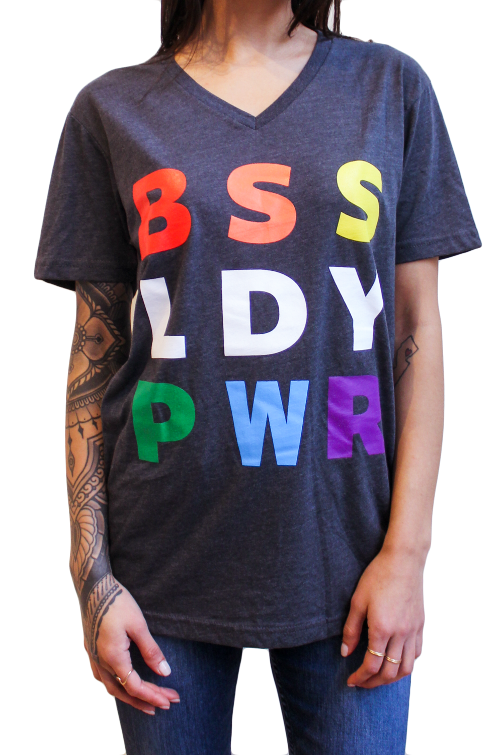 BSS LDY PWR Pride V-neck Tee