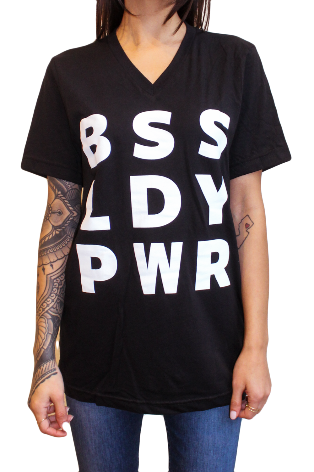 BSS LDY PWR V-neck Tee