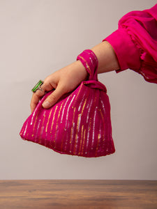 Upcycled Knot Bag - Pink