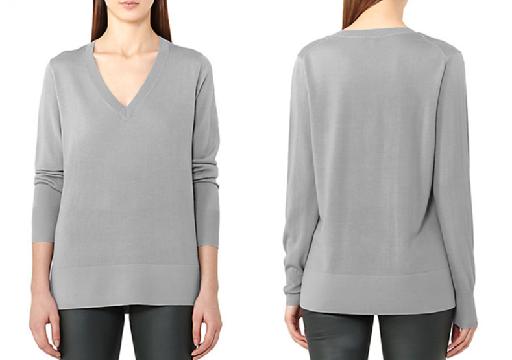 Reiss - Long Sleeve V-Neck Wool Sweater - Sz 4