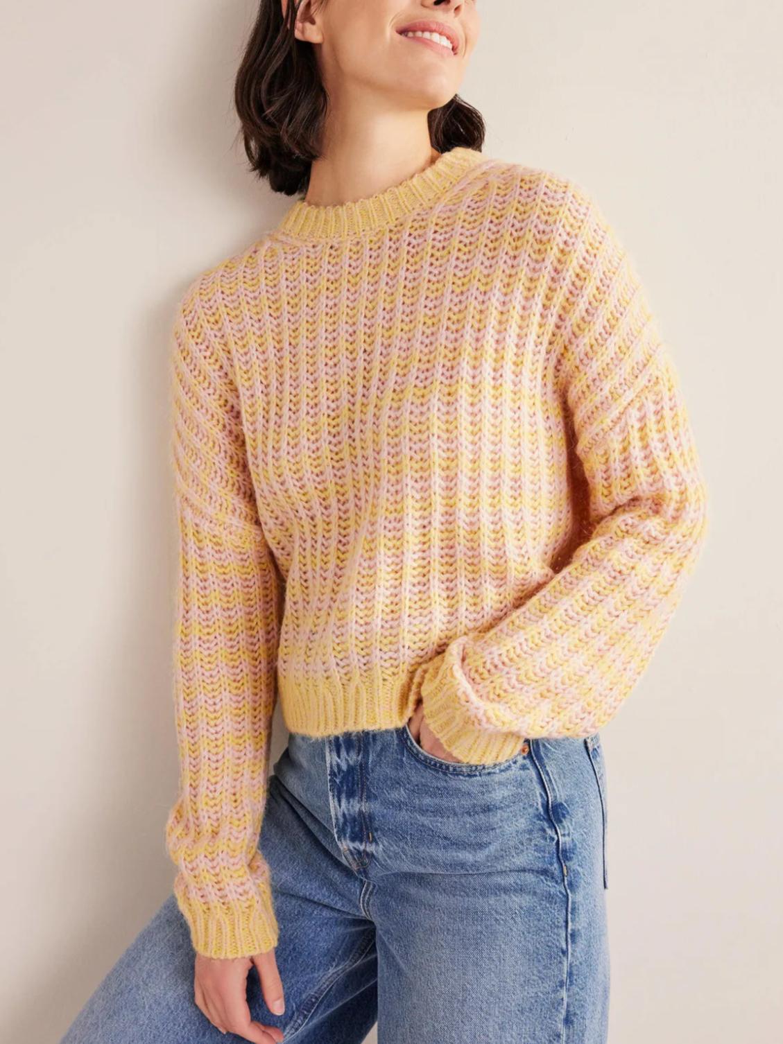 Boden - Wide Rib Fluffy Sweater - Sz L