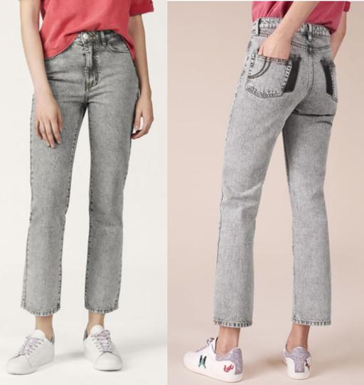 Maje - Cropped Denim Pants with Back Pocket Details - Sz 0