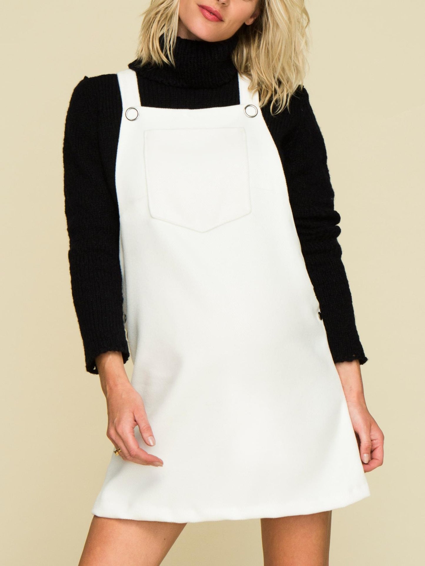 Reconnect - Gretel Sleeveless Straight Neck Pinafore Maternity Dress - Sz XLM