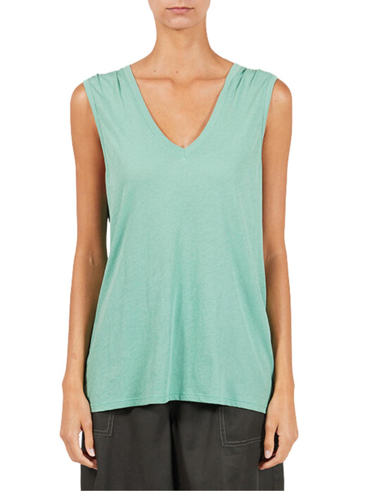 ATM Anthony Thomas Melillo - Vintage Jersey V-Neck Sleeveless Tank - Sz L