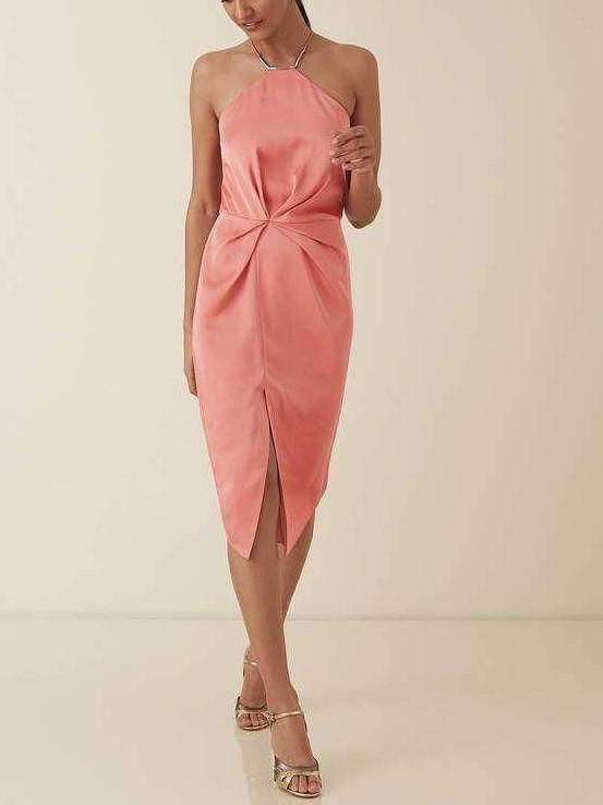 Reiss - Paola Halter Neck Strappy Cocktail Dress - Sz 2