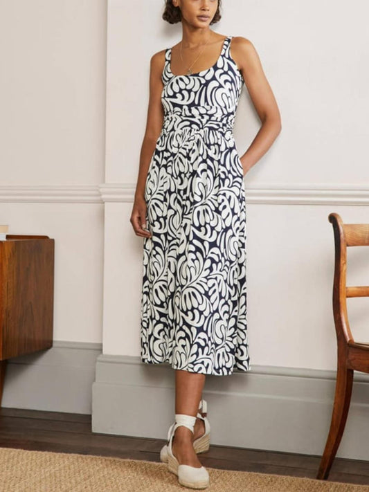 Boden - Scoop Neck Sleeveless Jersey Midi Dress - Sz 8